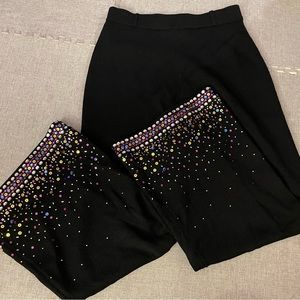 St. John Couture Knitted Beaded Pants